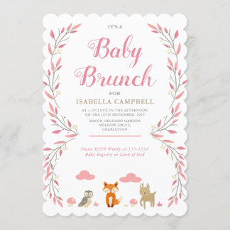Woodland Baby Brunch Invitation