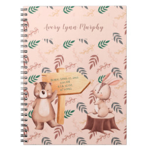 Woodland BABY RECORD book, baby notes Notebook
