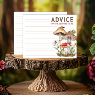 Woodland Baby Shower Advice Card Whimsical Mushr