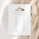 Woodland Baby Shower Baby Animal Match Game Invitation<br><div class="desc">Entertain your baby shower guests with this 'Match the Baby Animals' game,  featuring baby woodland animals.</div>