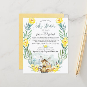 Woodland Baby Shower By Mail Budget Invitation