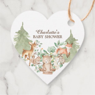 Woodland Baby Shower Favour Gift Tag
