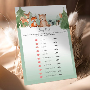 Woodland Baby Shower Game Baby Traits