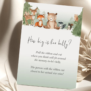 Woodland Baby Shower Game How Big Is Her Belly?