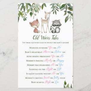 Woodland Baby Shower Game - Old Wives Tales