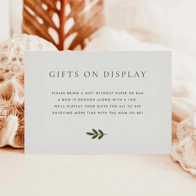 Woodland Baby Shower Gifts on Display Card (Creator Uploaded)