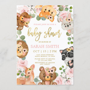 Woodland Baby Shower girl Invitation