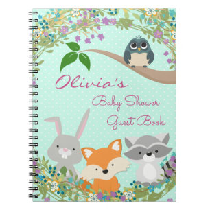 Woodland Baby Shower Guest and Gift Book