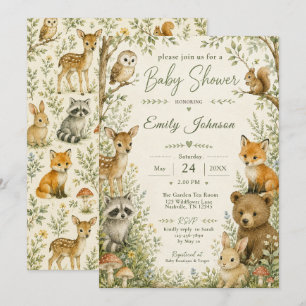 Woodland Baby Shower Invitation