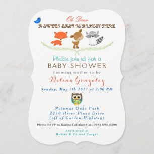 Woodland Baby Shower Invitation