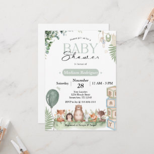 Woodland Baby Shower Invitation