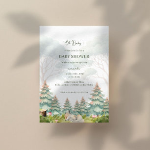 Woodland Baby Shower Invitation