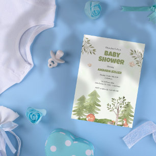 Woodland Baby Shower Invitation