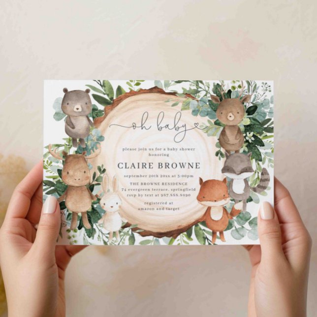 Woodland Baby Shower Invitation (Creator Uploaded)