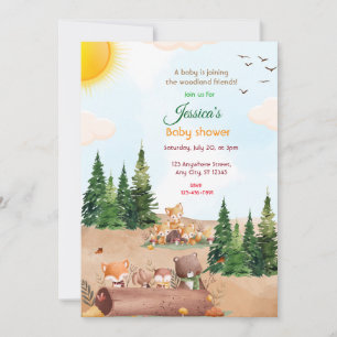 Woodland Baby Shower Invitation