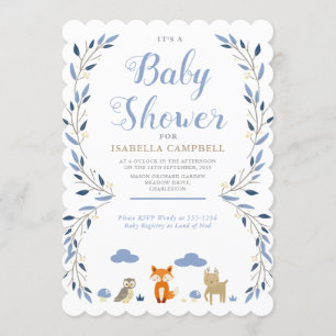 Woodland Baby Shower Invitation