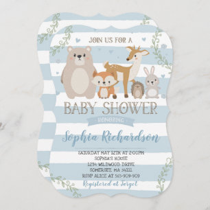 Woodland Baby Shower Invitation Whimsical Shower