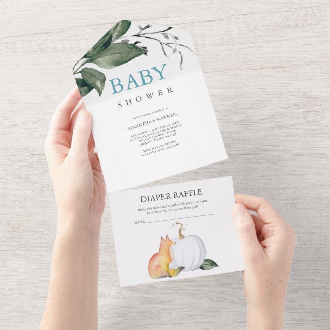 Woodland Baby Shower Invites (Tearaway)