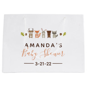 Woodland Baby Shower Large Gift Bag