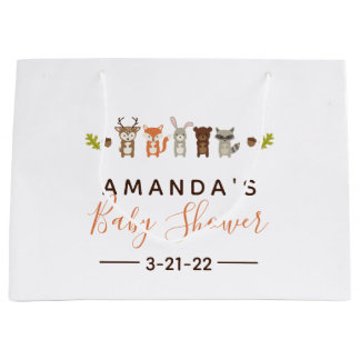 Woodland Baby Shower Large Gift Bag
