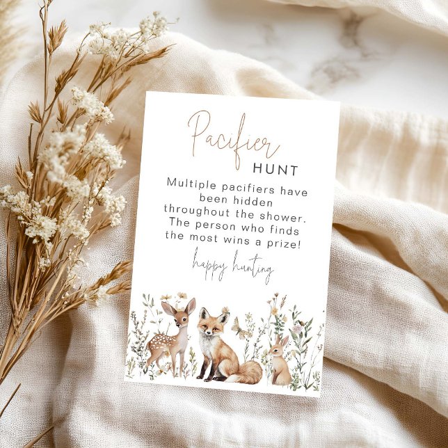 Woodland baby Shower Pacifier Hunt game (Creator Uploaded)