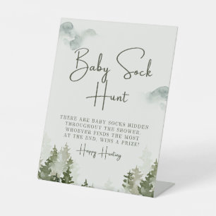 Woodland Baby Shower Party Decorations Pedestal Sign