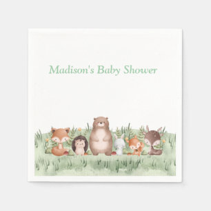Woodland Baby Shower Personalised Napkin