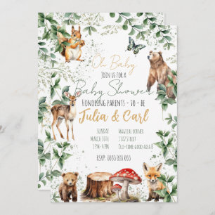 Woodland Baby Shower serries 01  Invitation