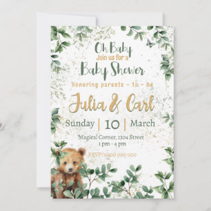 Woodland Baby Shower serries 02  Invitation