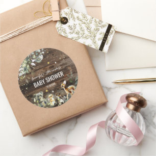 Woodland Baby Shower Sticker