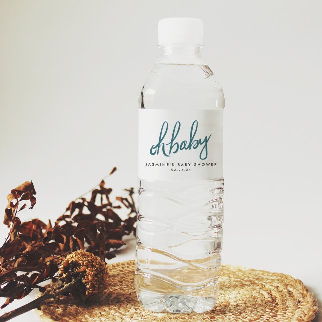 Woodland Baby Shower Water Bottle Label (Creator Uploaded)