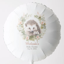 Woodland Baby Shower with Cute Hedgehog