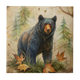 Woodland Bear Ceramic Tile