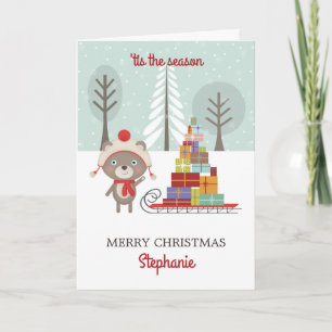 Woodland Bear Christmas Holiday Card