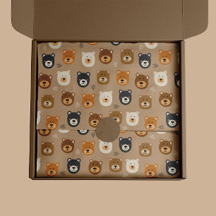 Woodland Bear cute kids Tissue Paper
