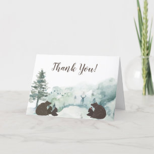Woodland Bear Thank You Card