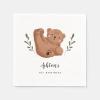 Woodland Bear Theme Boy Birthday Party