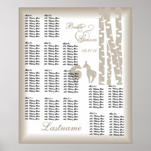 Woodland Birch Wedding Seating Chart