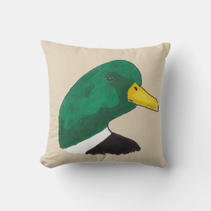 Woodland Bird Mallard Duck Cushion