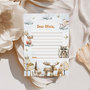 Woodland Birthday Time Capsule Note Message Card