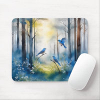 Woodland Bluebirds Scenic Forest