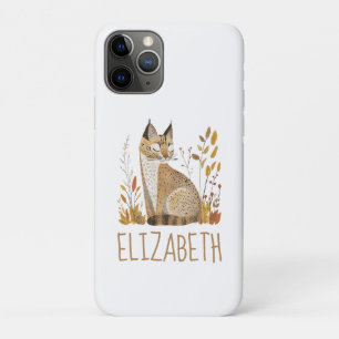 Woodland Bobcat Cute Personalised iPhone 11 Pro Case