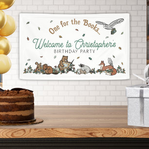 Woodland Book Theme Birthday Party Welcome Banner