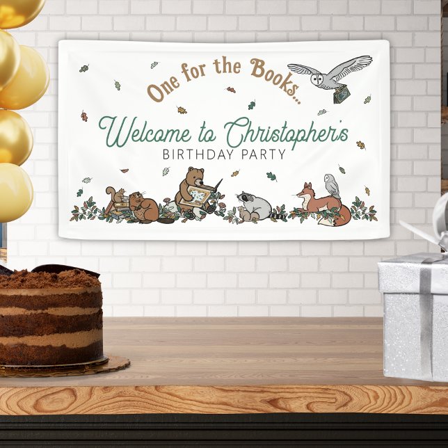 Woodland Book Theme Birthday Party Welcome Banner (Creator Uploaded)