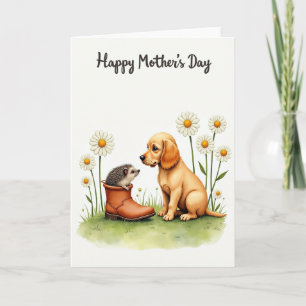Woodland Boot Mothers Day Card