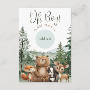 Woodland Boy Adventure Scratch Off Game Card
