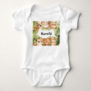 Woodland Boy Baby Shower Bodysuit