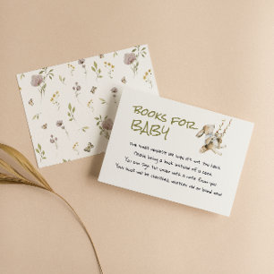 Woodland Boy Wild Forest Bunny Baby Book Request Enclosure Card