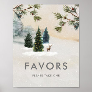 Woodland Bridal Shower Favours Poster Sign