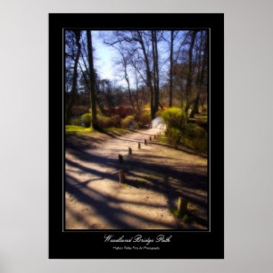 Woodland Bridge Path poster